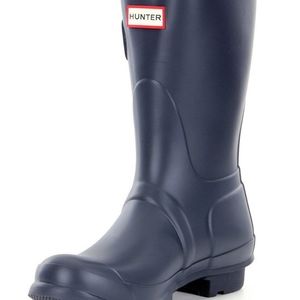 Hunter Originals Women Short Rain Boots - Size 7- Matte Blue - Back Adjustable